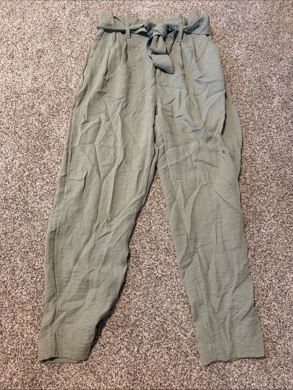 a new day Sage Green Paperbag Waist Chinos